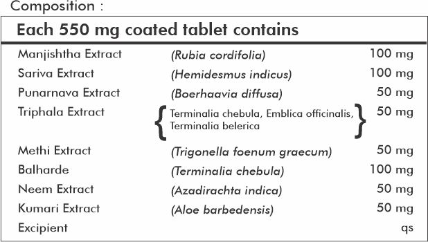 hemo vedic 60 tablet - ingredient